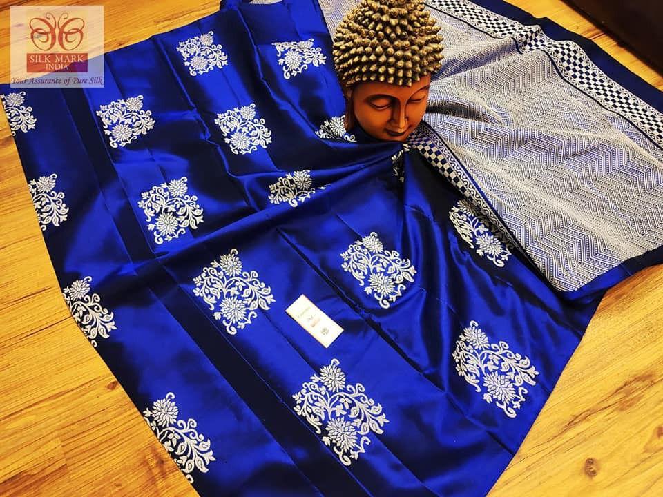 Moiety Royal Blue Soft Silk Saree With Quintessential Blouse Piece