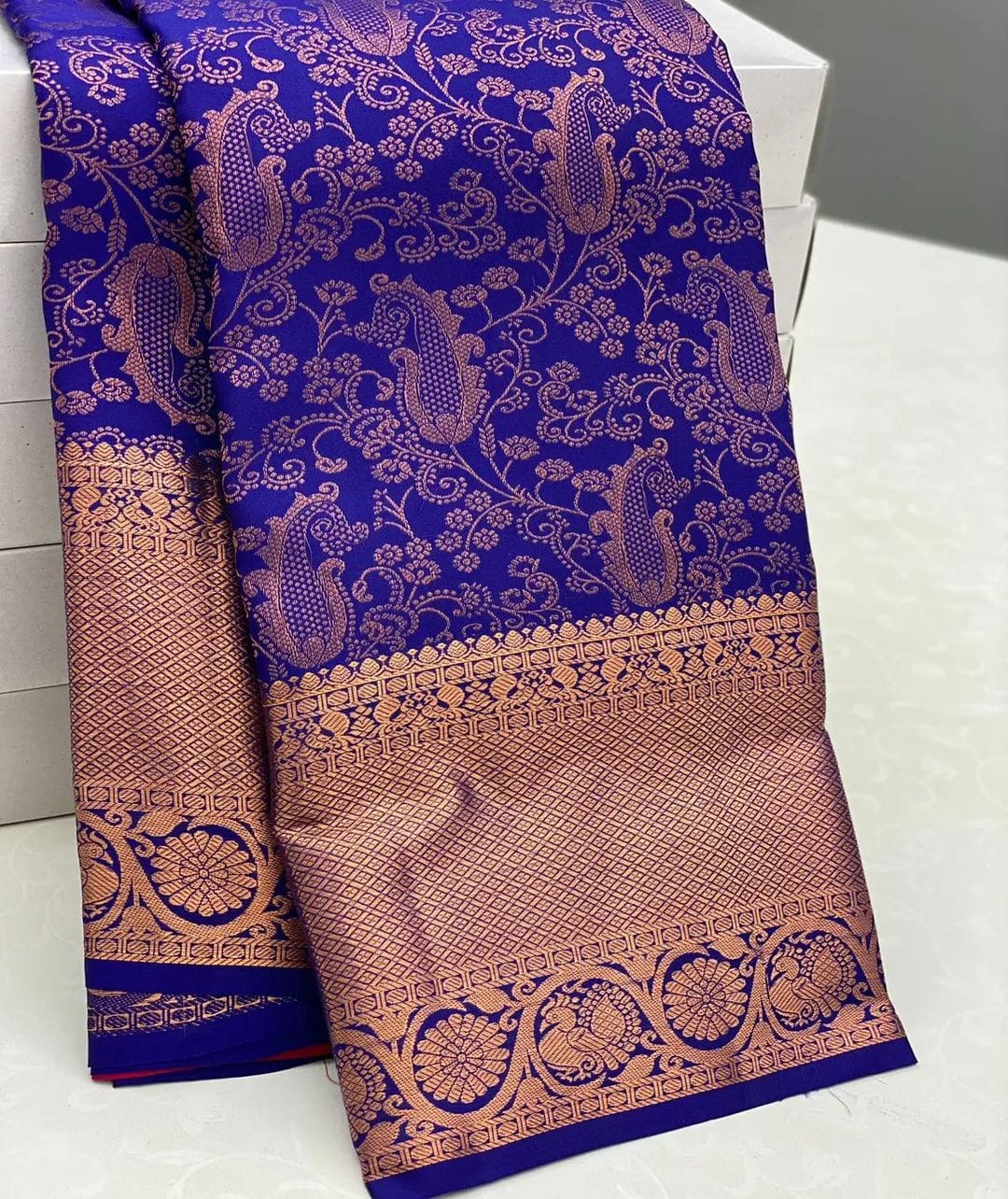 Energetic Blue Soft Silk Saree With Cynosure Blouse Piece