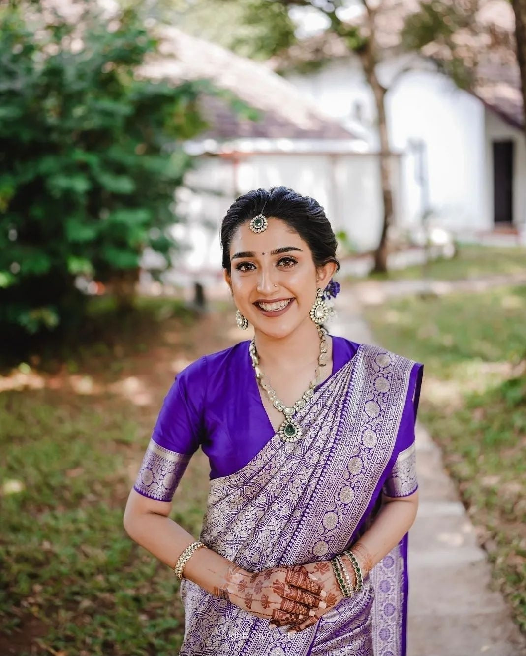 Lovely Royal Blue Soft Silk Saree With A glam Blouse Piece