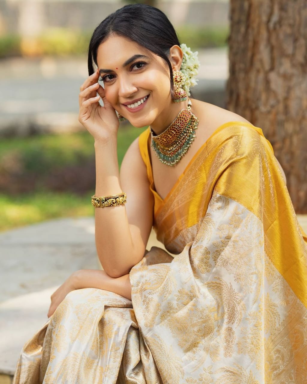 Nectarous Beige Soft Silk Saree With Improbable Blouse Piece