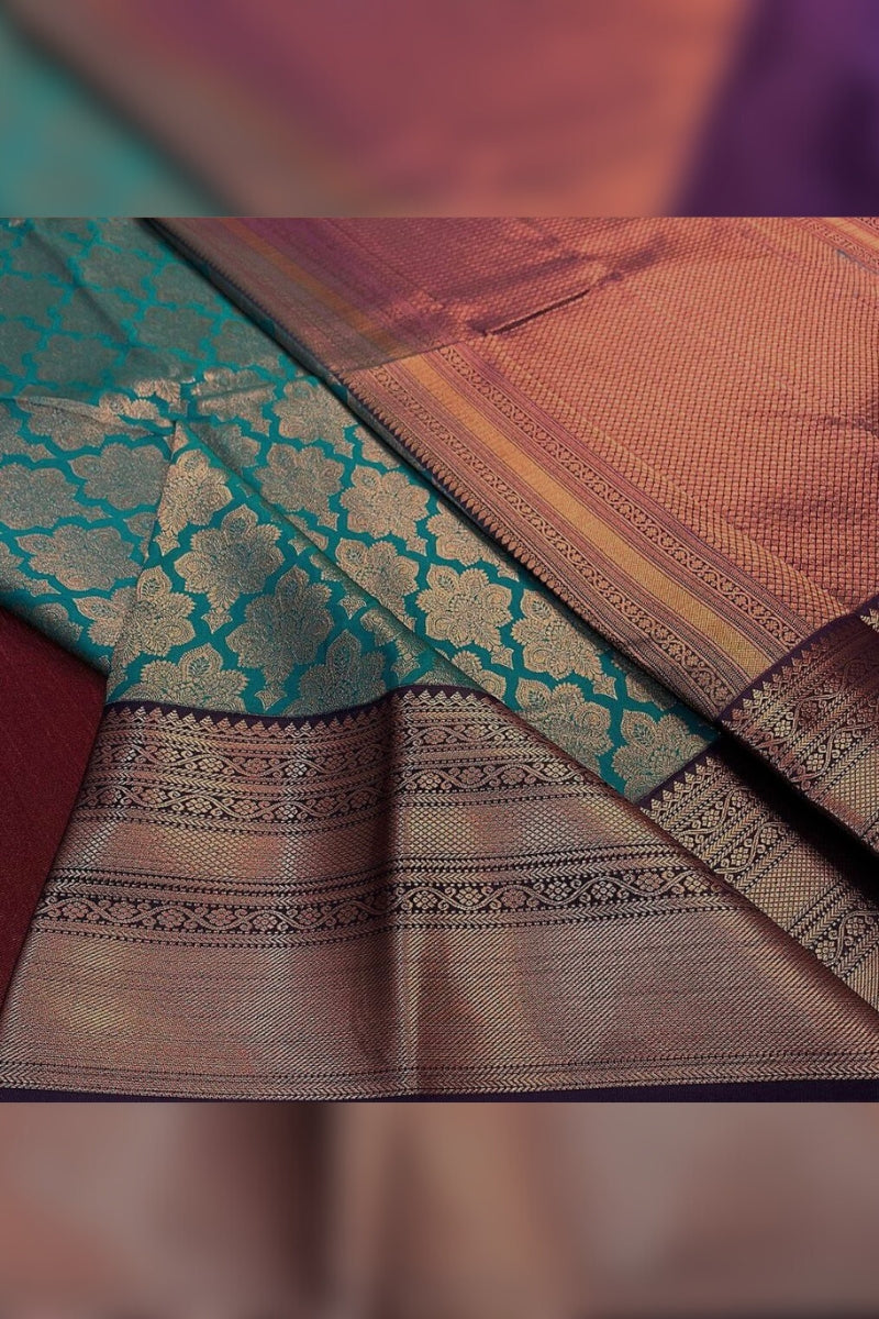 Energetic Rama Soft Banarasi Silk Saree With Surpassing Blouse Piece