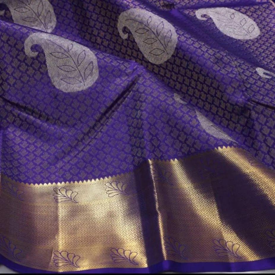 Seraphic Glam Royal Blue Soft Silk Saree With Flaunt Blouse Piece