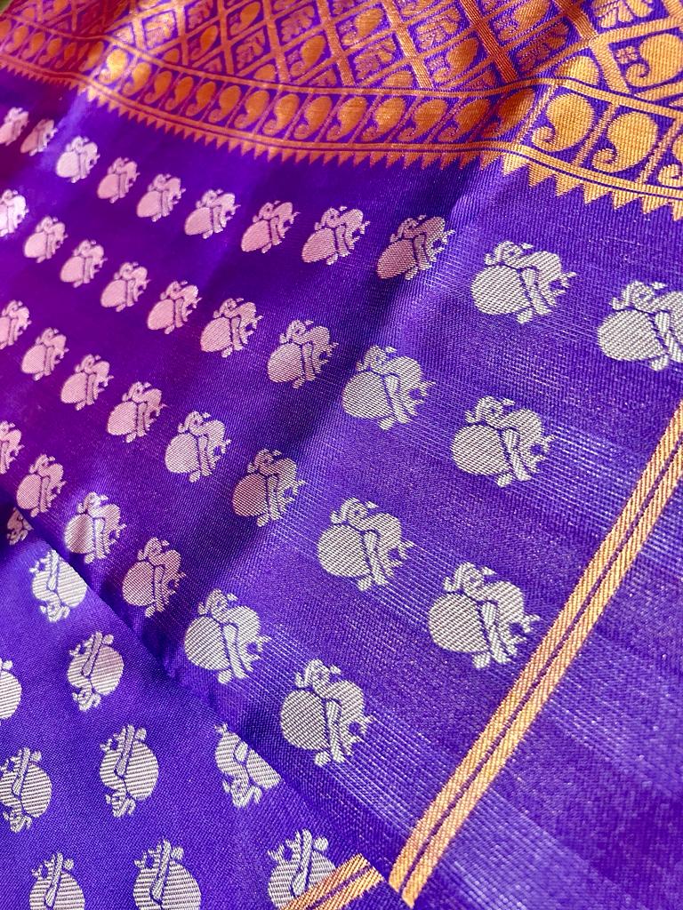 Winsome Royal Blue Soft Silk Saree With Divine Blouse Piece