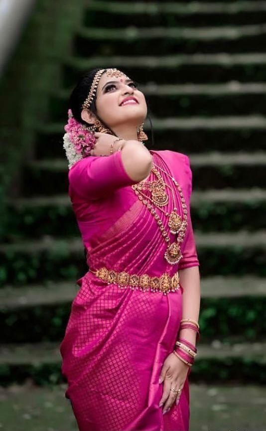 Majestic Dark Pink Soft Silk Saree With Eye-catching Blouse Piece