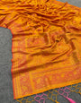 Adorable Yellow Soft Banarasi Silk Saree With Transcendent Blouse Piece