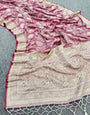 Unequalled Pink Soft Banarasi Silk Saree With Proficient Blouse Piece