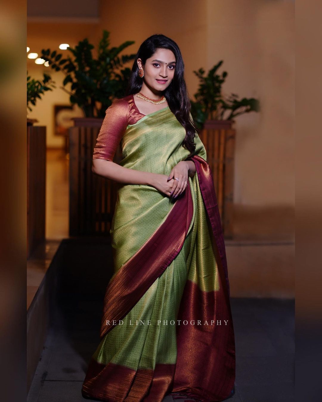 Beautiful Green Soft Silk Saree With Charming Blouse Piece