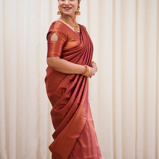 Desuetude Maroon Soft Silk Saree With Breathtaking Blouse Piece