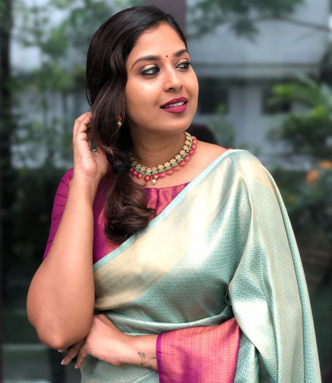 Invaluable Sea Green Soft Silk Saree With Bucolic Blouse Piece