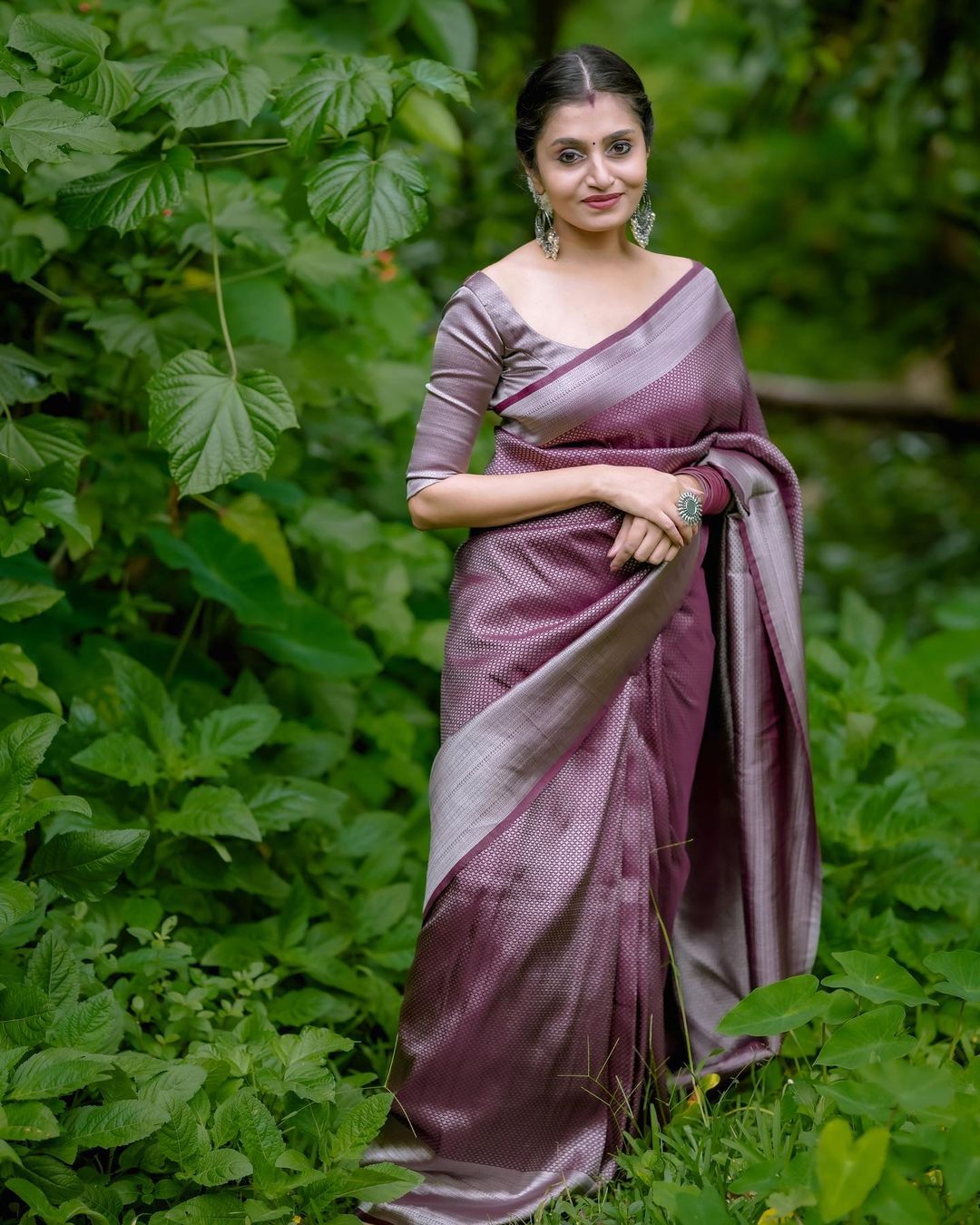 Imaginative Brown Soft Silk Saree with Desiring Blouse Piece