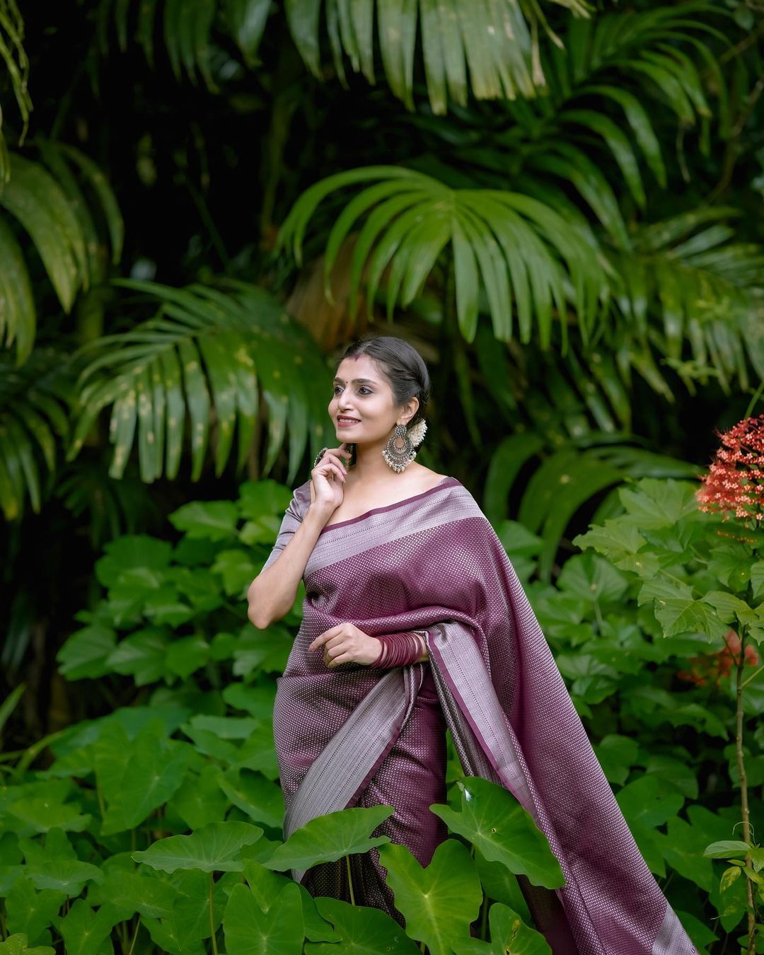 Imaginative Brown Soft Silk Saree with Desiring Blouse Piece