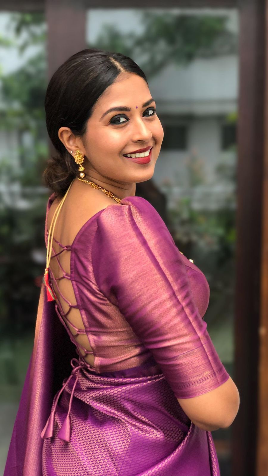 Twirling Purple Soft Silk Saree with Phenomenal Blouse Piece