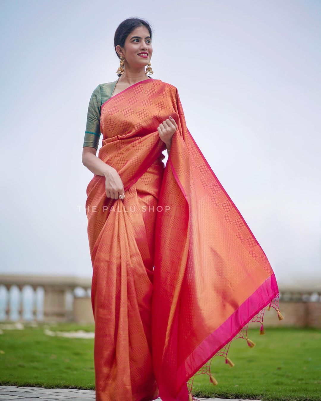 Cynosure Dark Pink Soft Silk Saree with Cynosure Blouse Piece