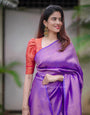 Luminous Royal Blue Soft Silk Saree with Dalliance Blouse Piece