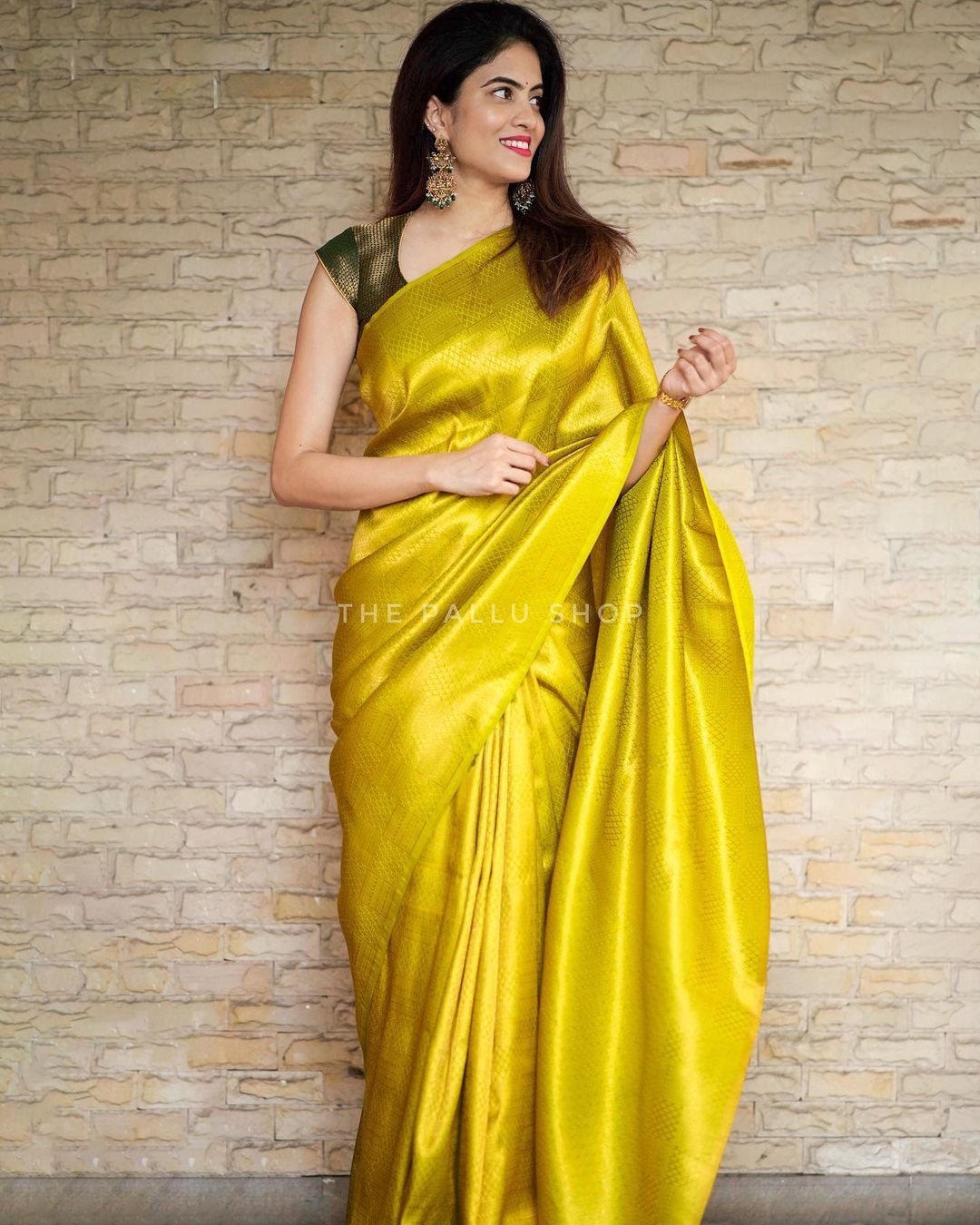 Resonant Yellow Soft Silk Saree with Designer Blouse Piece