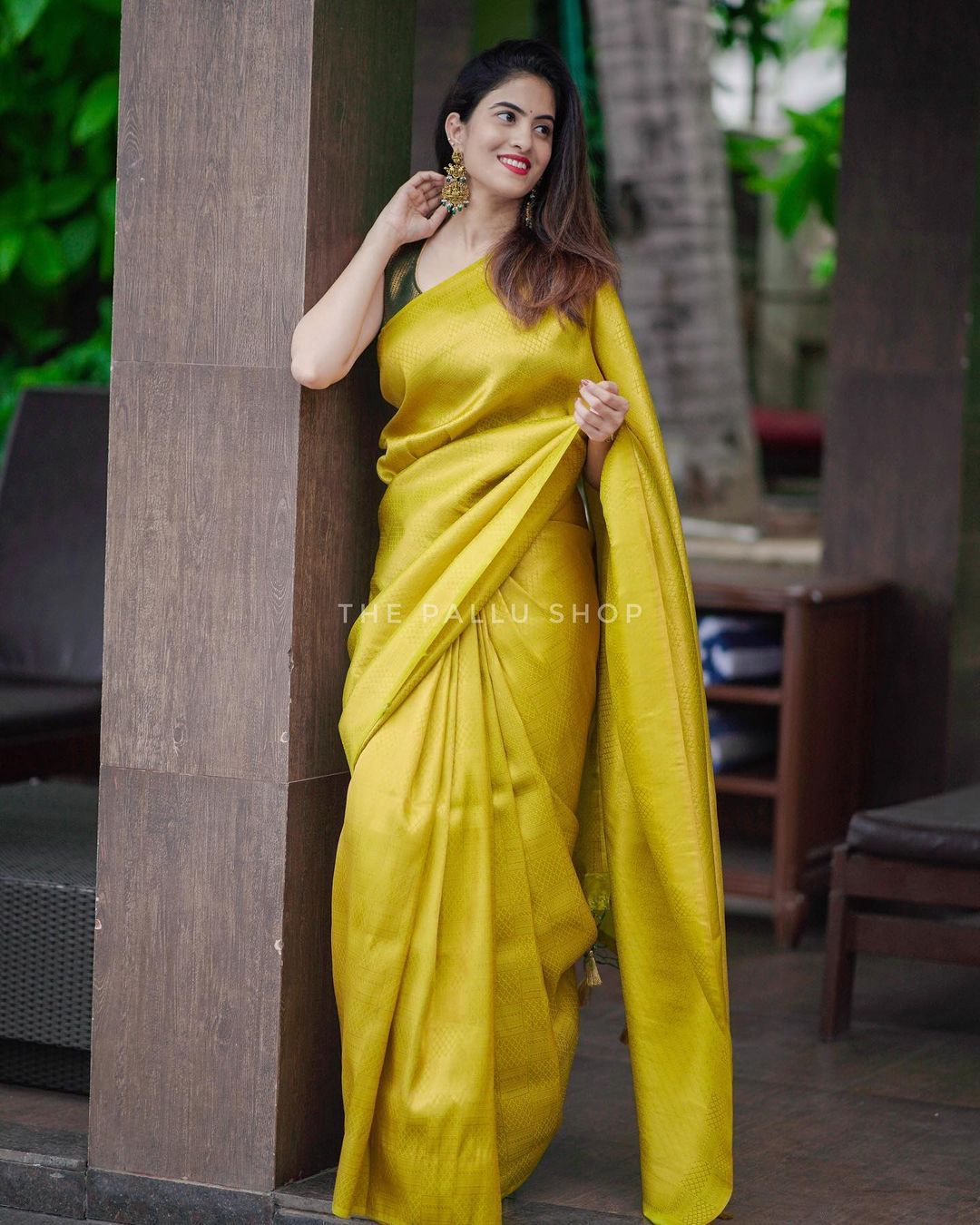 Resonant Yellow Soft Silk Saree with Designer Blouse Piece