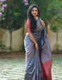 Sizzling Firozi Soft Silk Saree with Super Confounding Blouse Piece