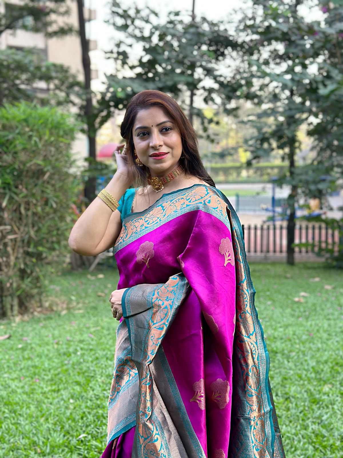 Devastating Purple Soft Silk Saree With Ratatouille Blouse Piece