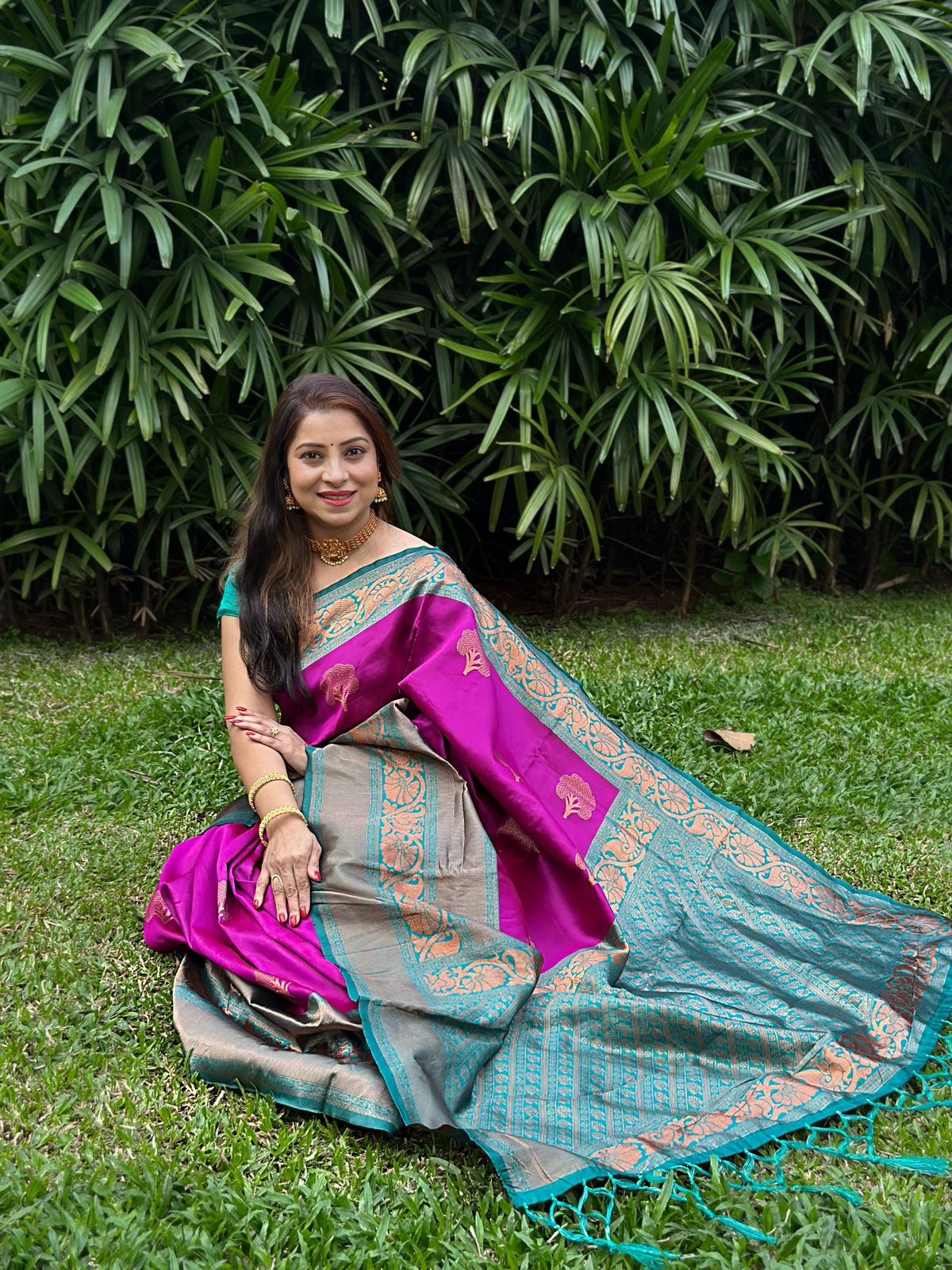 Devastating Purple Soft Silk Saree With Ratatouille Blouse Piece