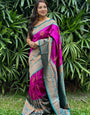 Devastating Purple Soft Silk Saree With Ratatouille Blouse Piece