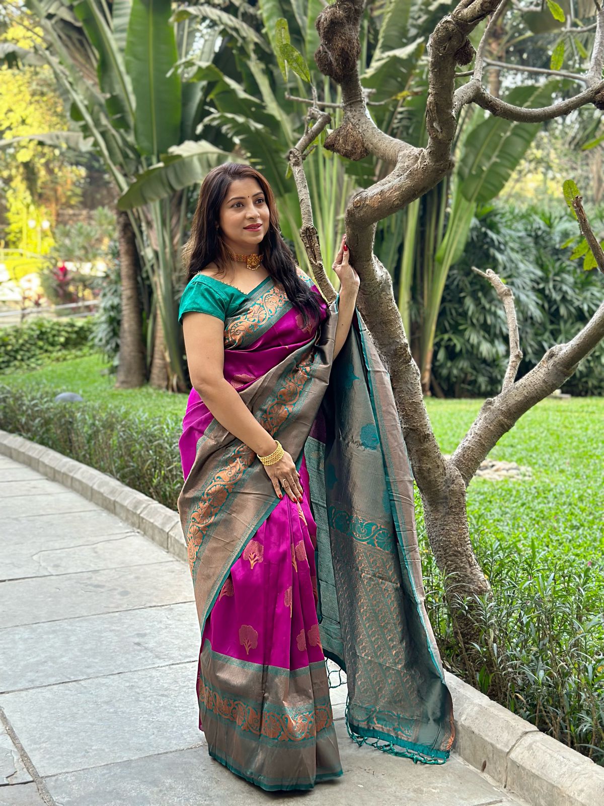 Devastating Purple Soft Silk Saree With Ratatouille Blouse Piece