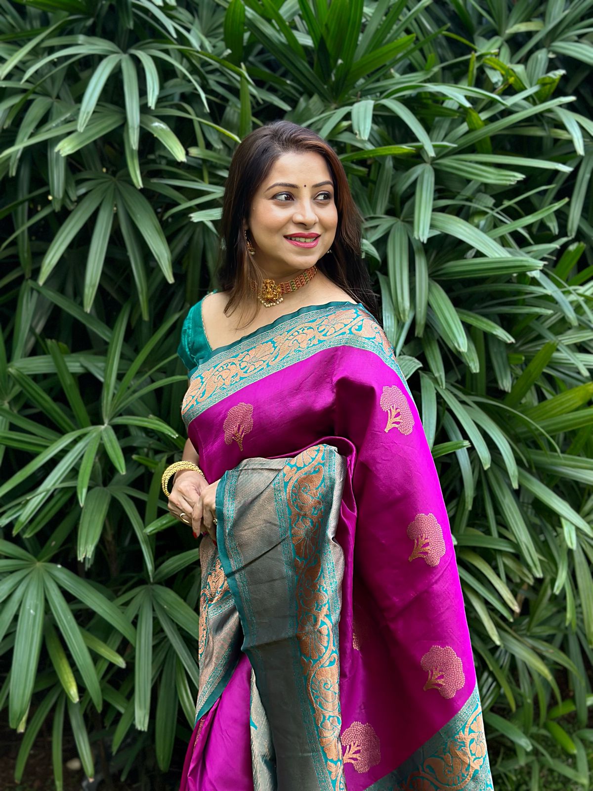 Devastating Purple Soft Silk Saree With Ratatouille Blouse Piece