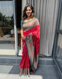 Seraphic Maroon Soft Silk Saree With Splendiferous Blouse Piece