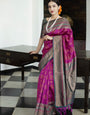 Redolent Purple Soft Silk Saree With Scintilla Blouse Piece