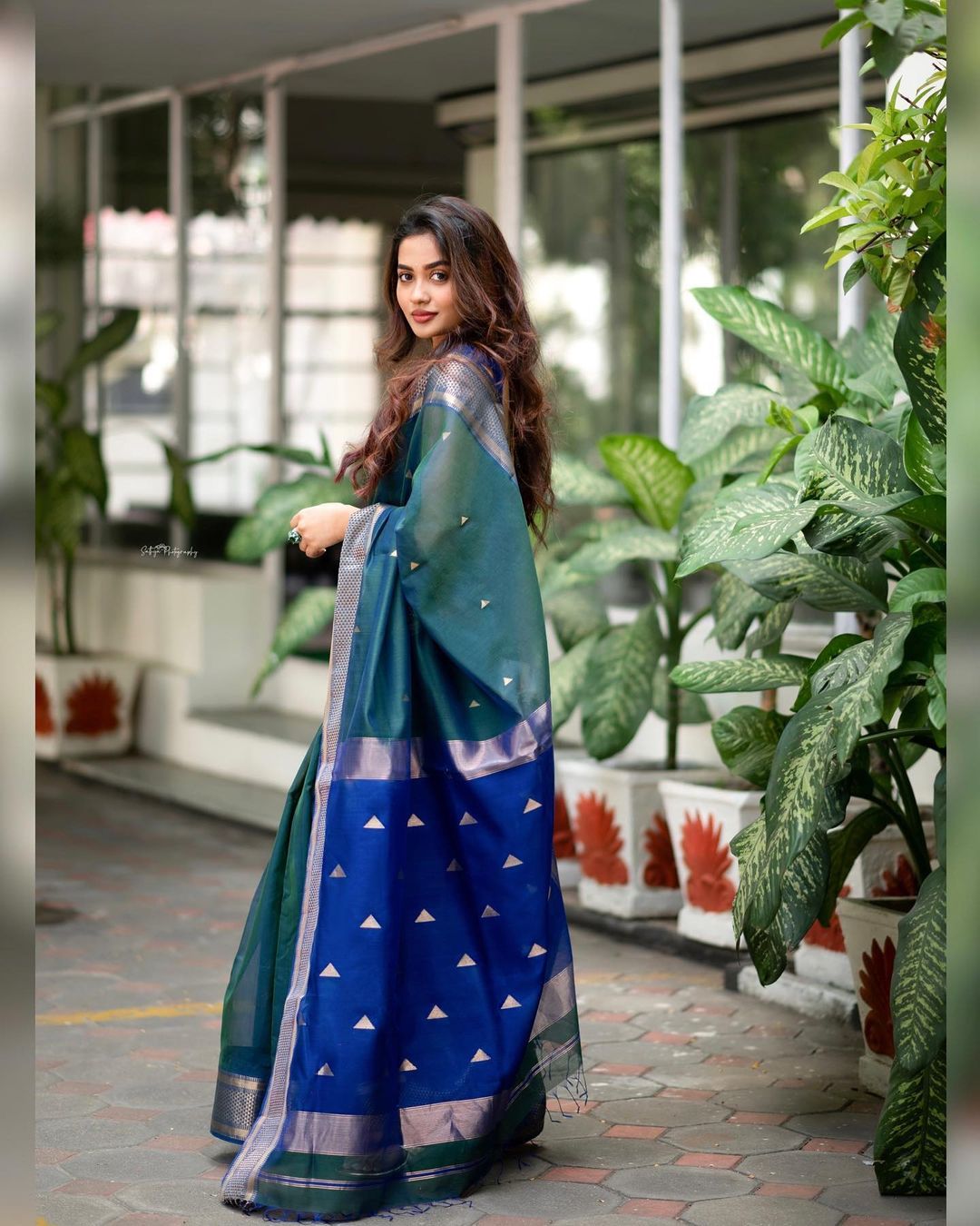 Traditional Rama Soft Silk Saree With Preferable Blouse Piece