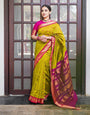 Pulsating Mustard Soft Silk Saree With Felicitous Blouse Piece