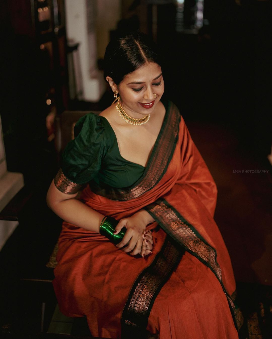 Adorable Orange Soft Silk Saree With Magnetic Blouse Piece