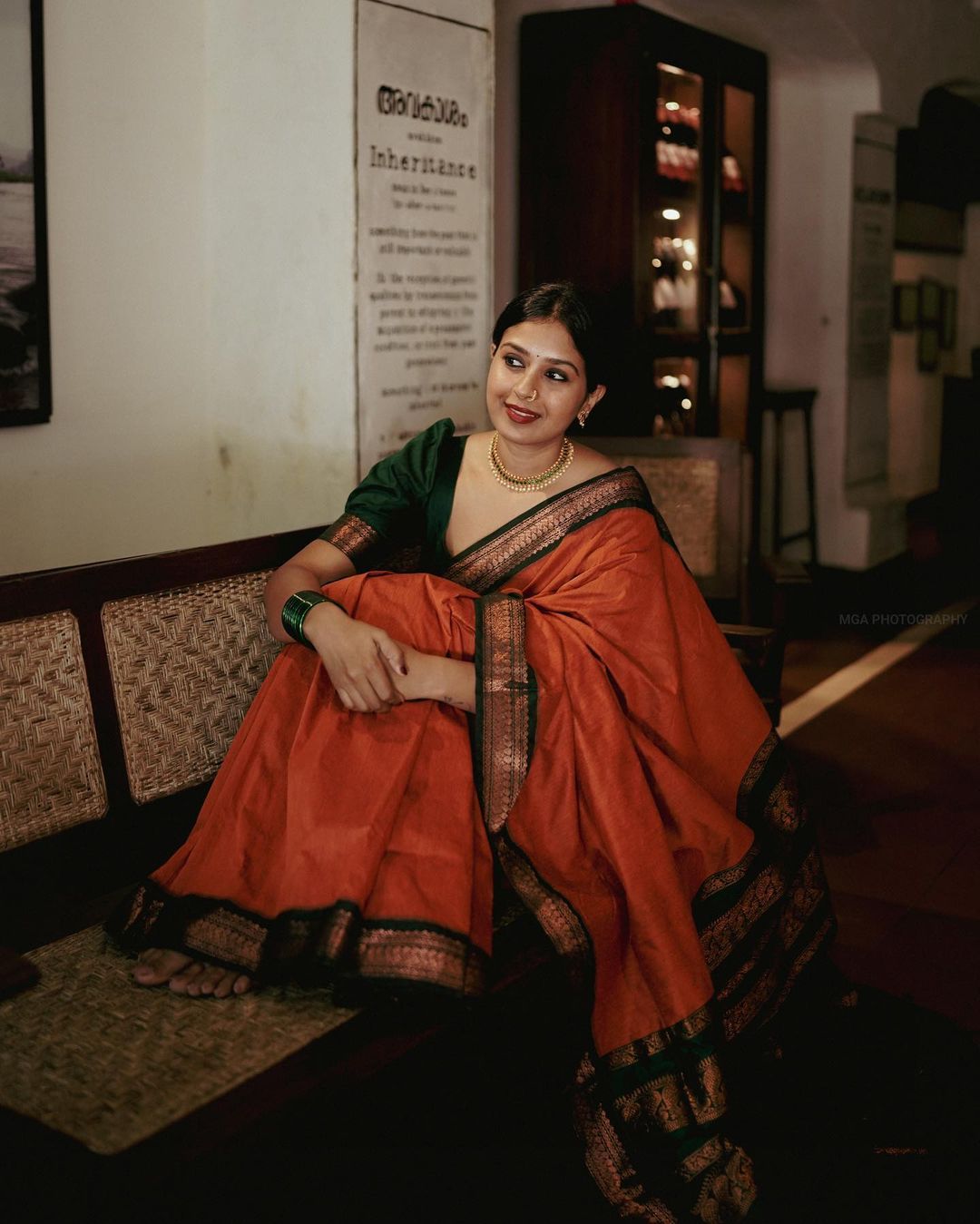 Adorable Orange Soft Silk Saree With Magnetic Blouse Piece