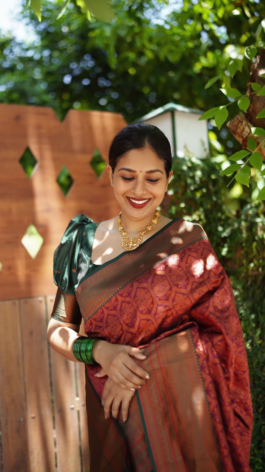 Enigmatic Maroon Soft Silk Saree With Prettiest Blouse Piece