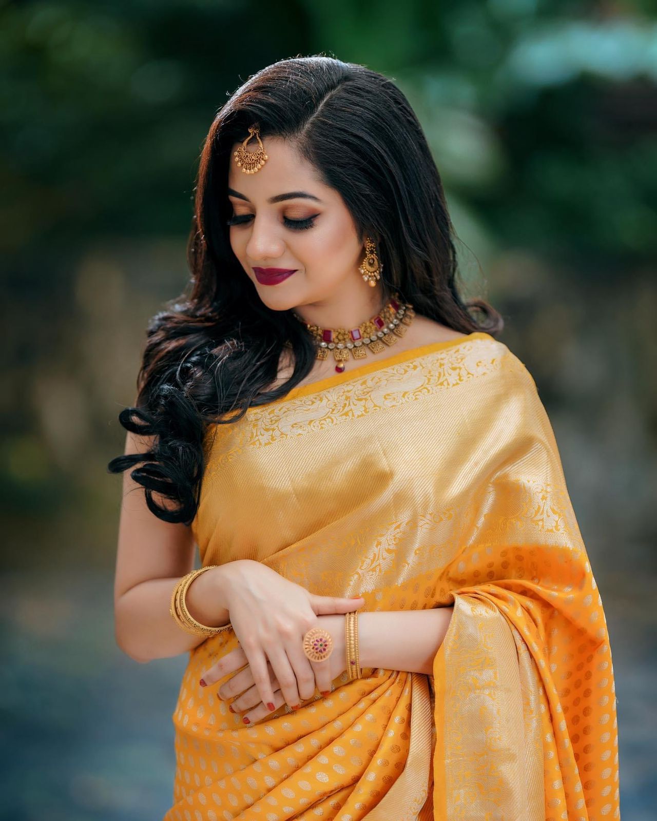 Seraglio Yellow Soft Silk Saree With Comely Blouse Piece