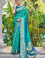 Smart Rama Kanjivaram Silk Saree With Scintilla Blouse Piece