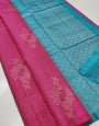 Ideal Dark Pink Soft Silk Saree With Adorning Blouse Piece