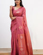 Enthralling Pink Soft Silk Saree With Surreptitious Blouse Piece