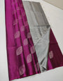 Engaging Magenta Soft Silk Saree With Palimpsest Blouse Piece