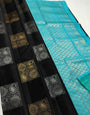 Magnetic Black Soft Silk Saree With Murmurous Blouse Piece