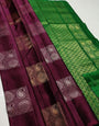 Susurrous Maroon Soft Silk Saree With Lassitude Blouse Piece