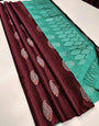 Stylish Maroon Soft Silk Saree With Exuberant Blouse Piece