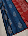 Wonderful Navy Blue Soft Silk Saree With Grandiose Blouse Piece