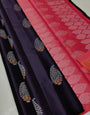 Gorgeous Purple Soft Silk Saree With Supernal Blouse Piece