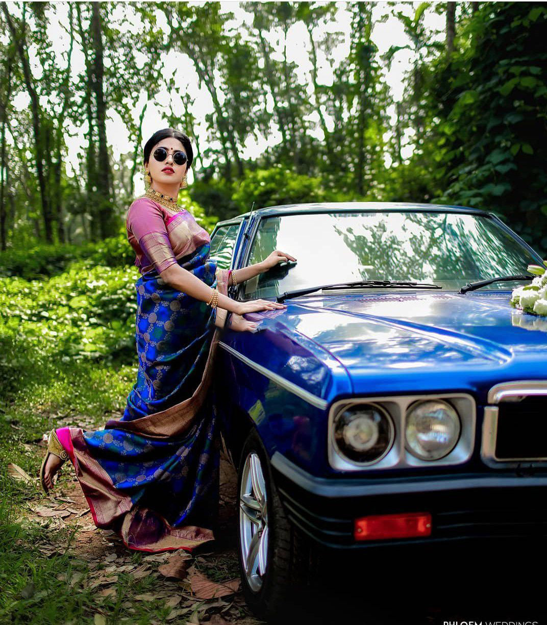 Beguiling Blue Soft Silk Saree With Stunner Blouse Piece