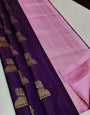 Forbearance Purple Soft Silk Saree With Devastating Blouse Piece