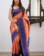 Demesne Pink Soft Silk Saree With Luminous Blouse Piece
