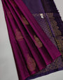 Twirling Purple Soft Silk Saree With Felicitous Blouse Piece