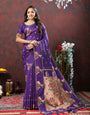 Beleaguer Purple Paithani Silk Saree With Enthralling Blouse Piece