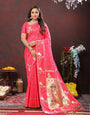 Conflate Pink Paithani Silk Saree With Whimsical Blouse Piece