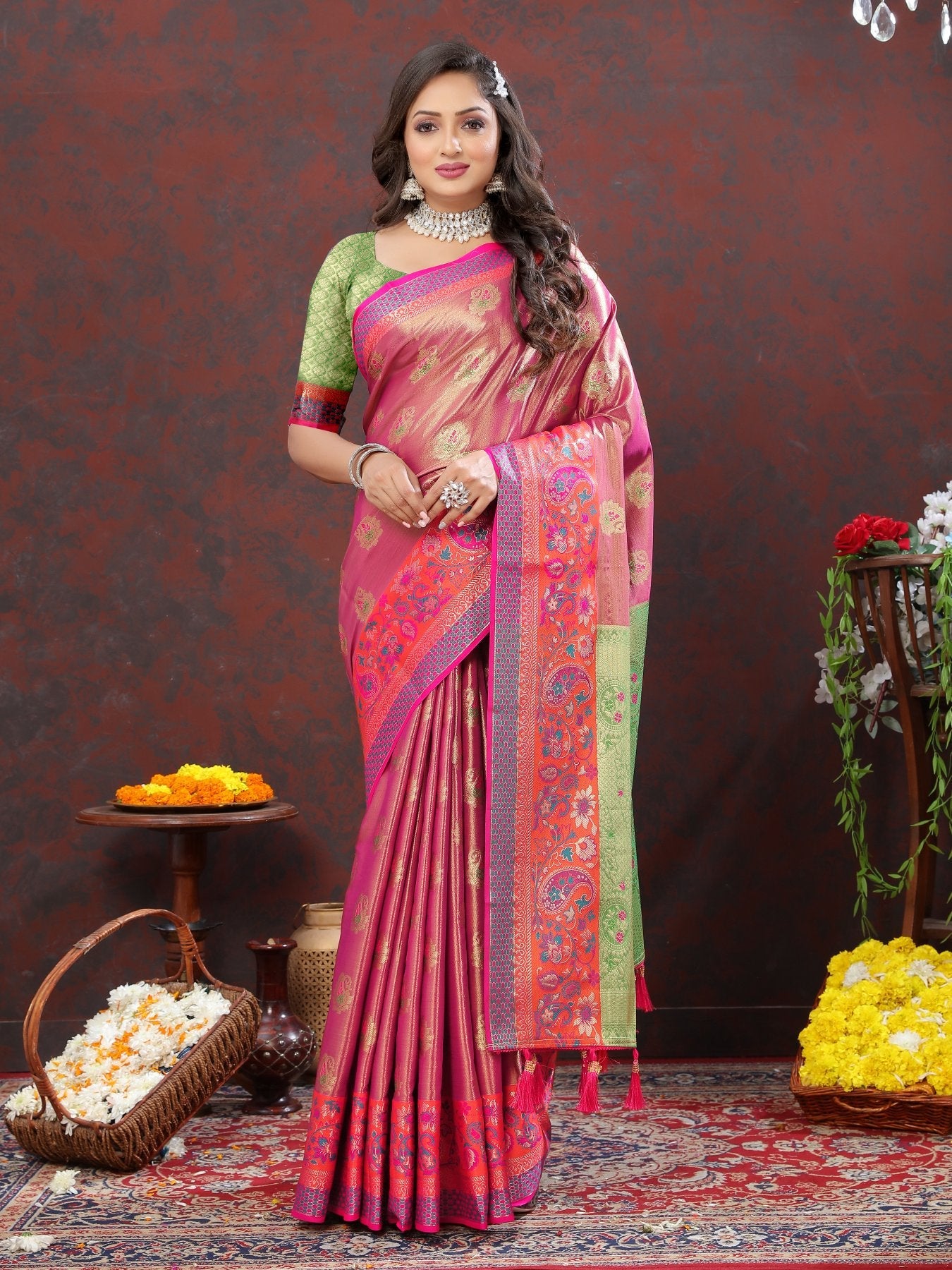 Classy Magenta Soft Banarasi Silk Saree With Susurrous Blouse Piece